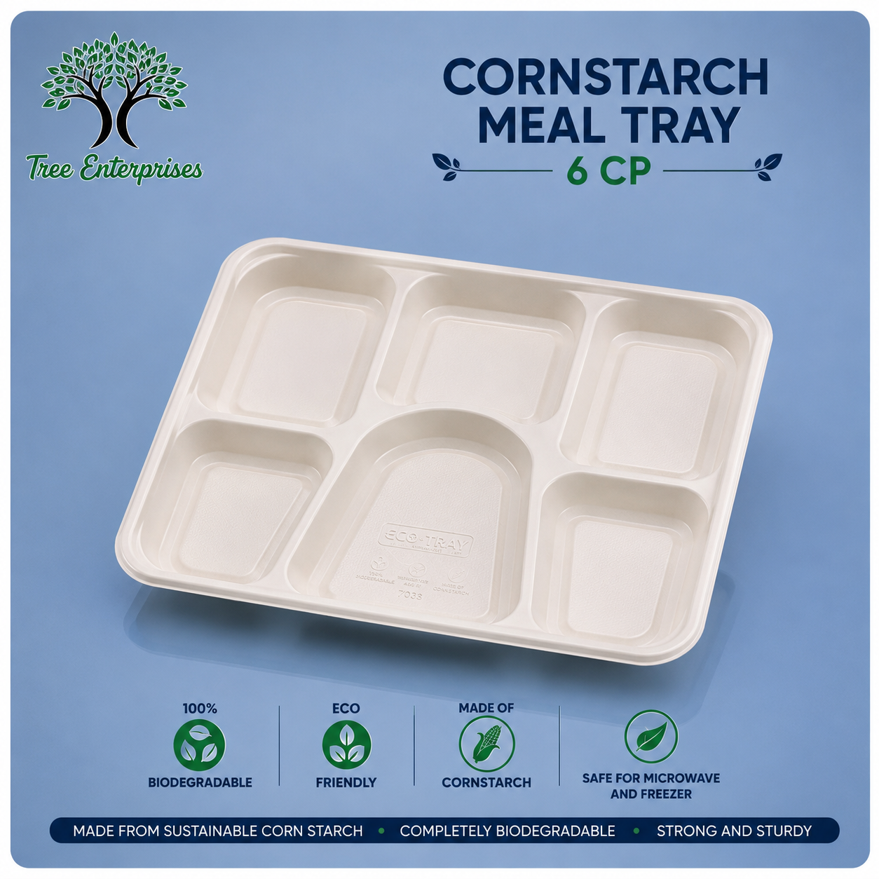 6CP MEAL TRAY
